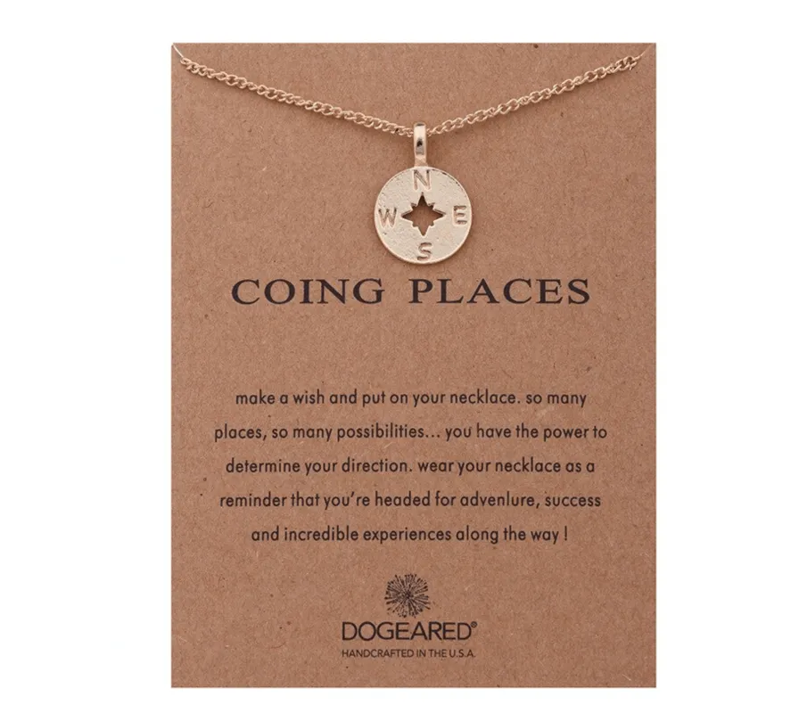 Goldtone Compass Going Places Necklace sold by Zulily