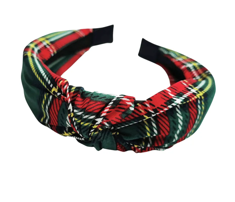 Red & Green Tartan Plaid Knotted Headband sold by Zulily