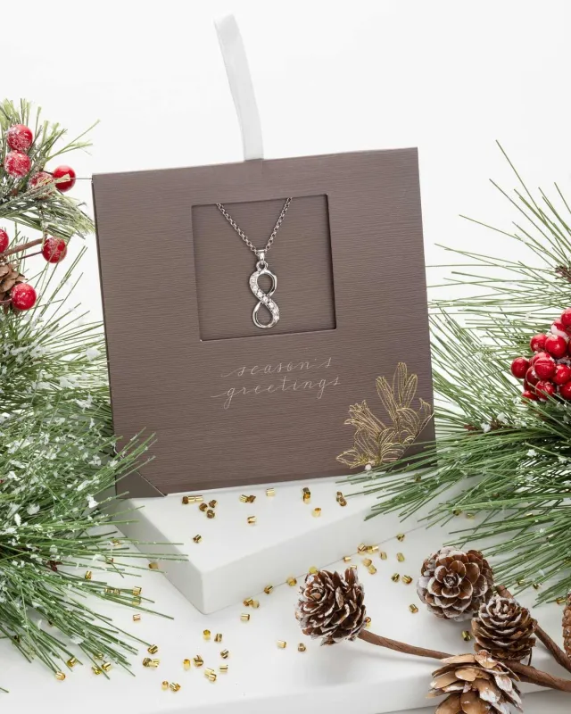 Silver Infinity Necklace – Made with Swarovski Crystals sold by Zulily