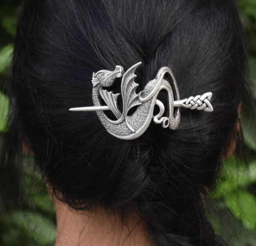 Silvertone Dragon Hair Pin sold by Zulily