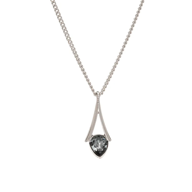 Silver Teardrop Necklace – Made with Swarovski Crystals sold by Zulily
