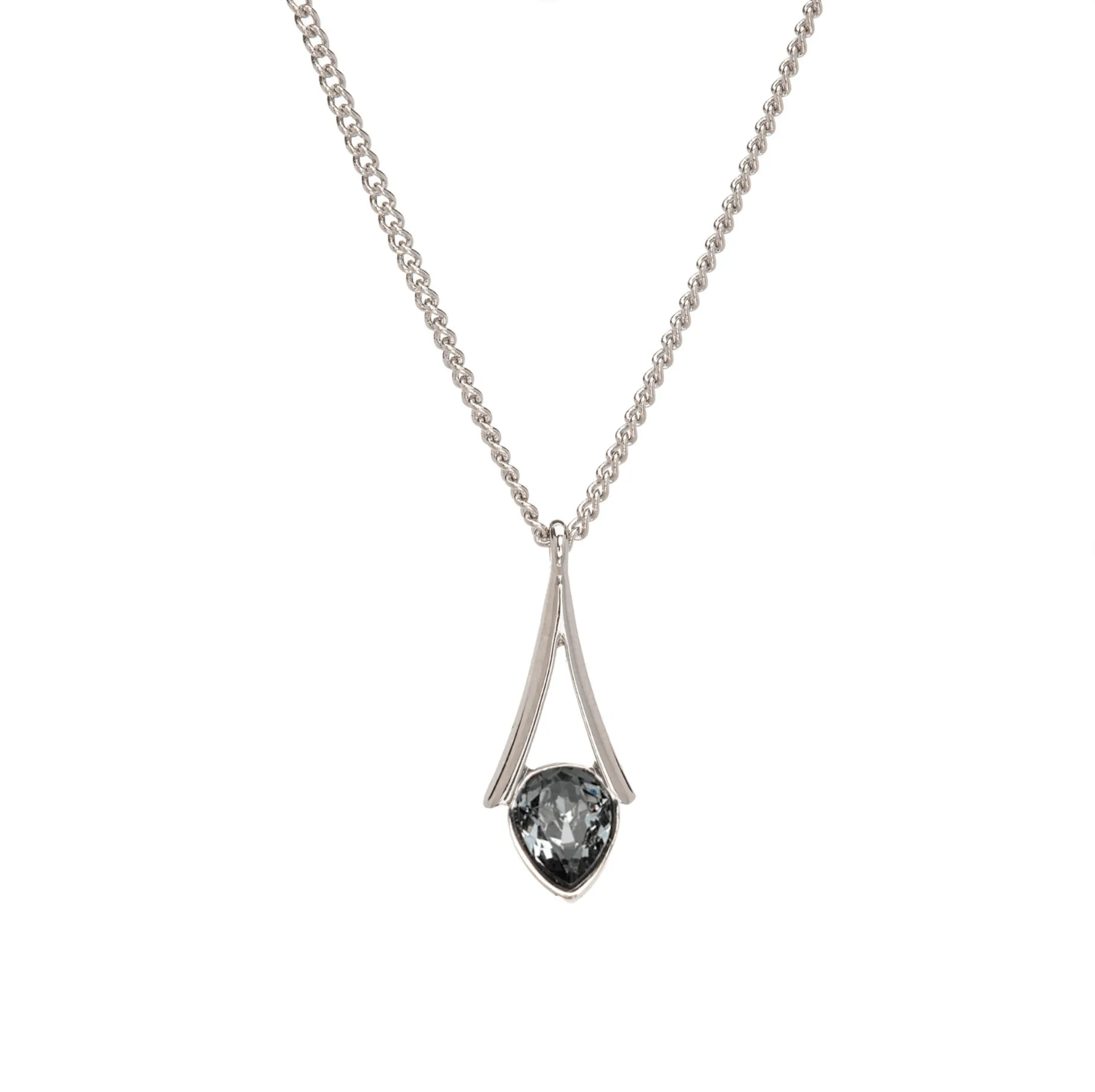 Silver Teardrop Necklace – Made with Swarovski Crystals sold by Zulily