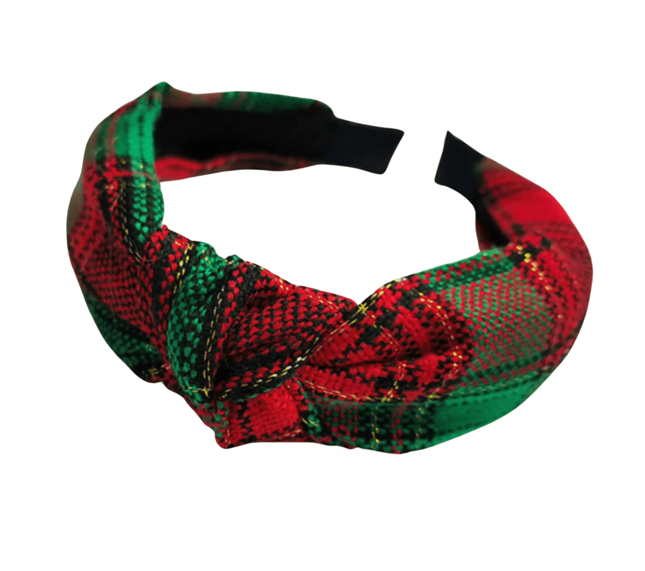 Red & Green Plaid Tartan Knotted Headband sold by Zulily product image thumbnail 2