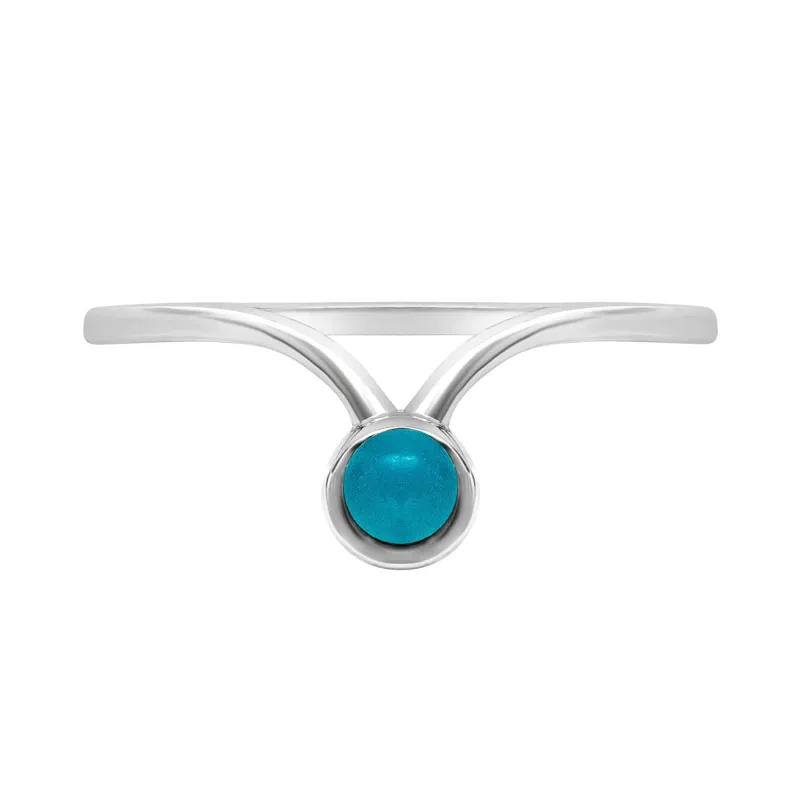 Turquoise & Sterling Silver Chevron Ring sold by Zulily