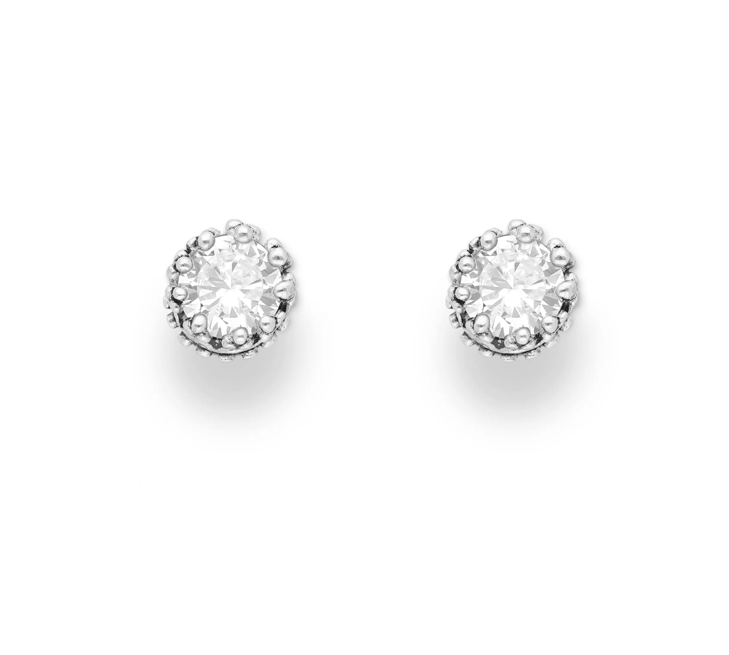 Sterling Silver Cubic Zirconia Halo Style Stud Earrings sold by Zulily