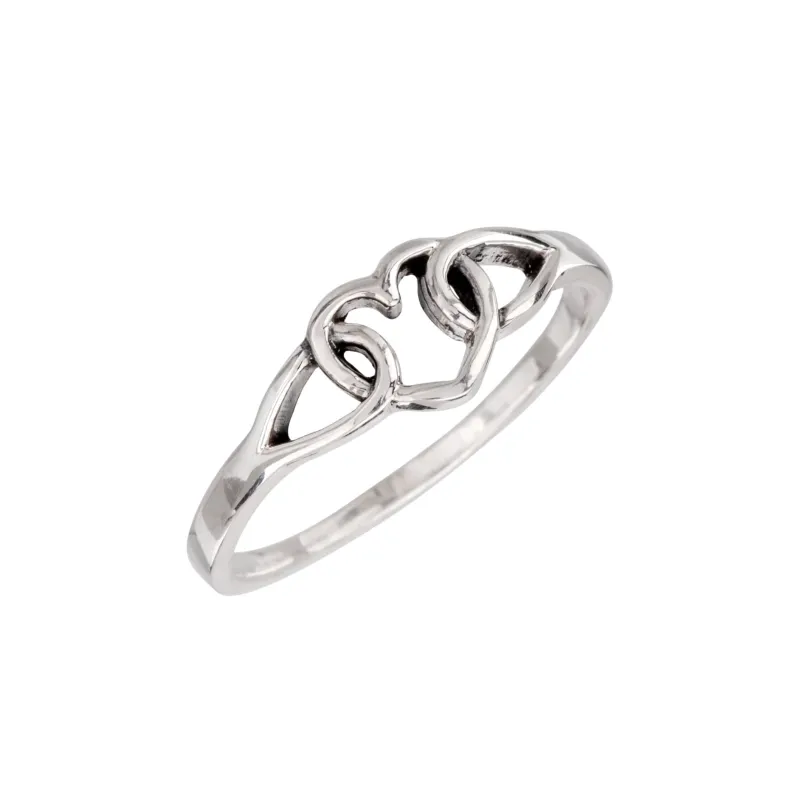 Sterling Silver Open Interlocked Heart Ring sold by Zulily