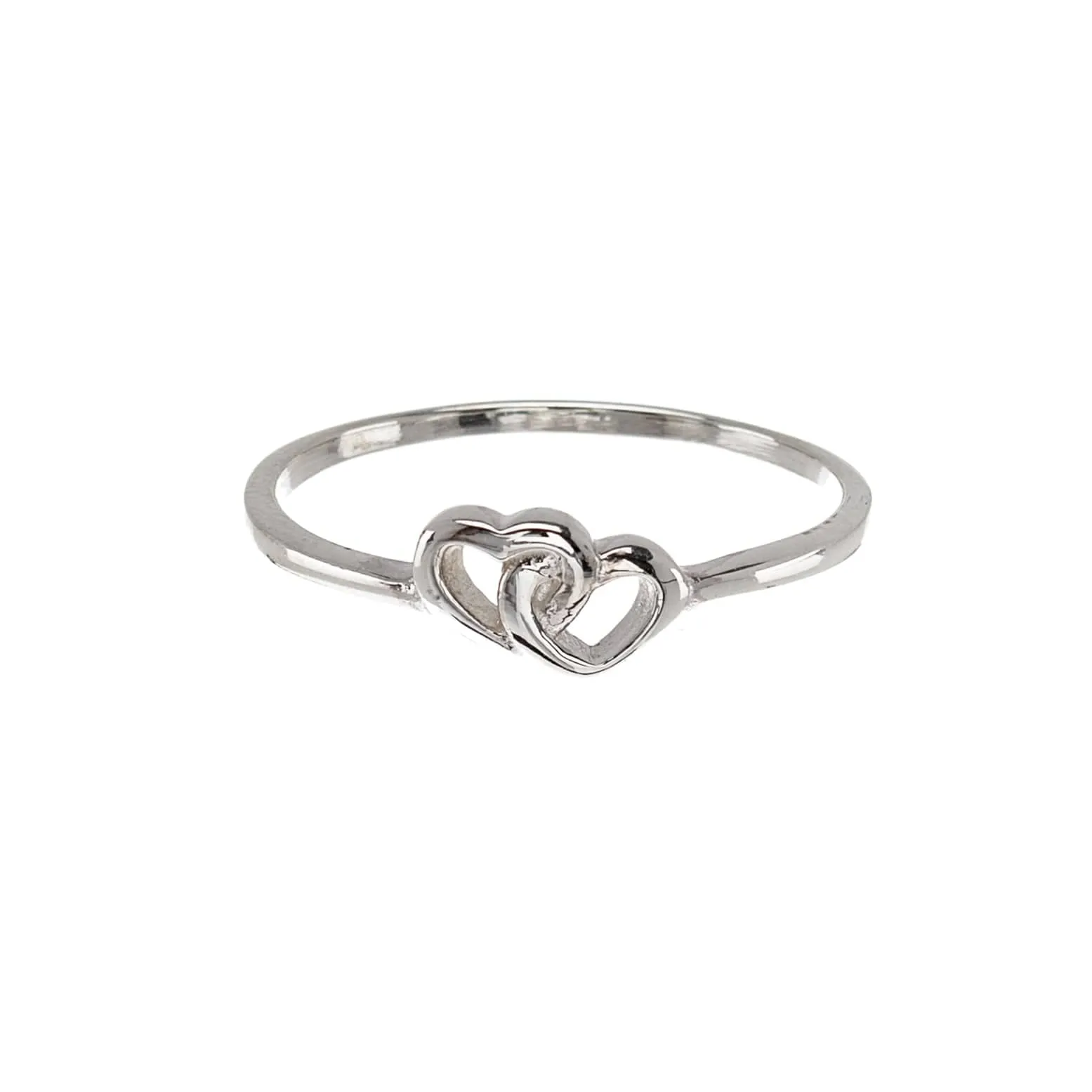 Sterling Silver Dual Interlocked Hearts Ring sold by Zulily product image thumbnail 5