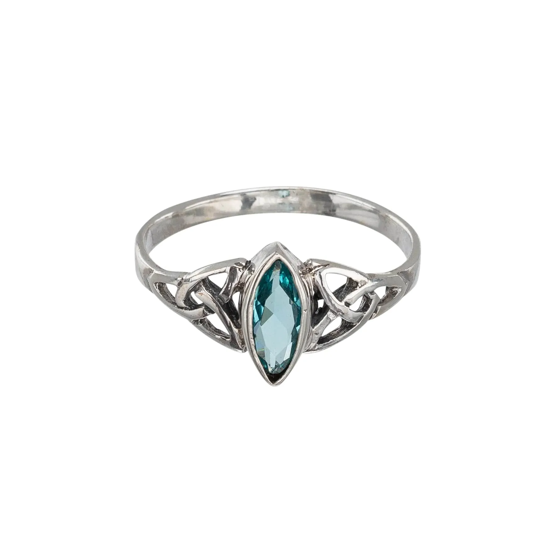 Cubic Zirconia and Sterling Silver Celtic-Style Marquise Ring sold by Zulily product image thumbnail 2