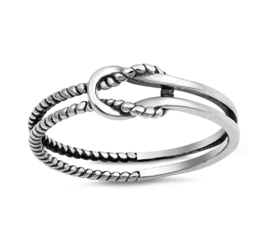 Sterling Silver Rope Braided Knot Ring sold by Zulily