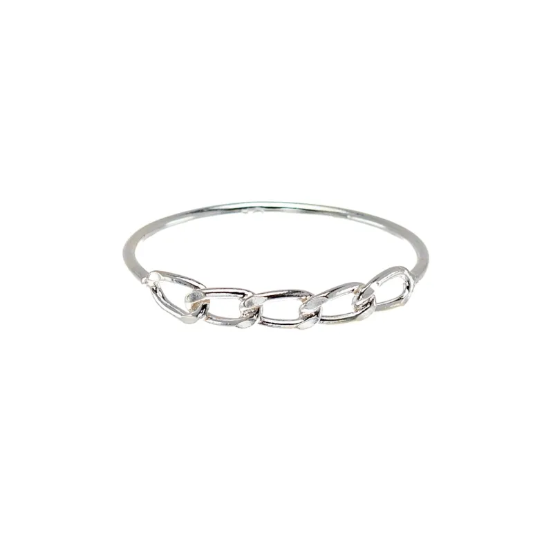 Sterling Silver Link Ring sold by Zulily
