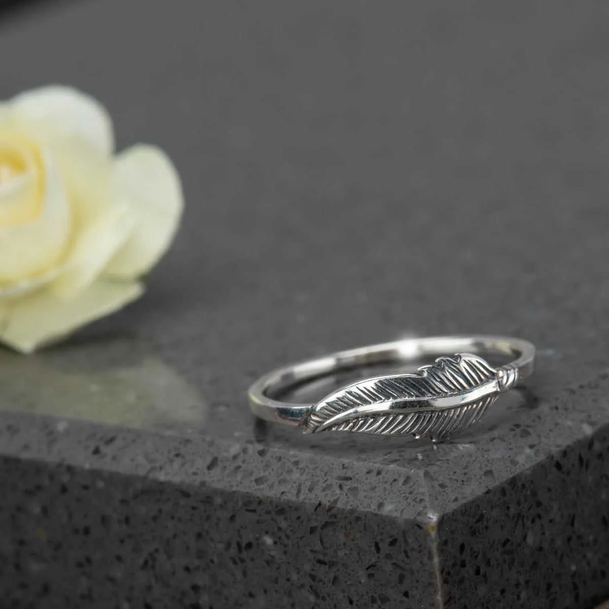 Sterling Silver Feather Ring sold by Zulily product image thumbnail 3