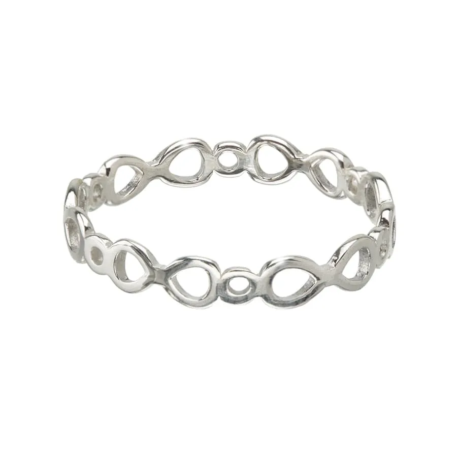 Sterling Silver Mini Infinity Ring sold by Zulily product image thumbnail 4