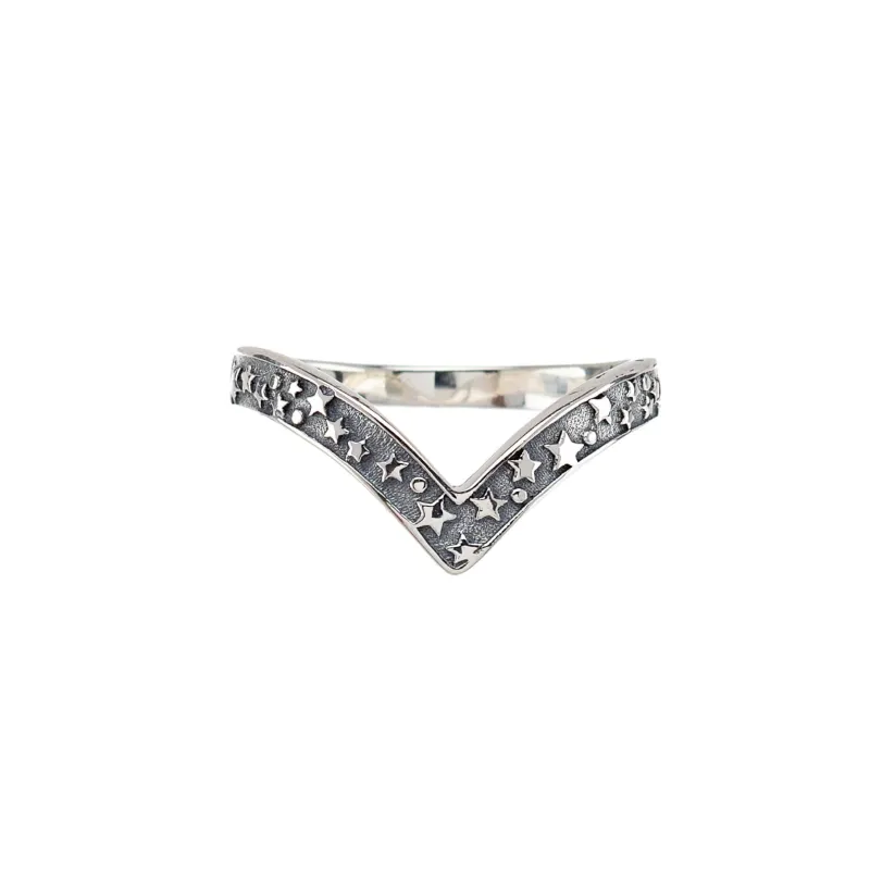Sterling Silver Celestial V-Shape Ring sold by Zulily