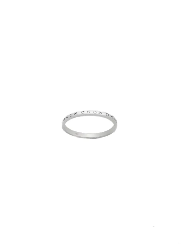 Sterling Silver 'XOXO' Etched Band sold by Zulily