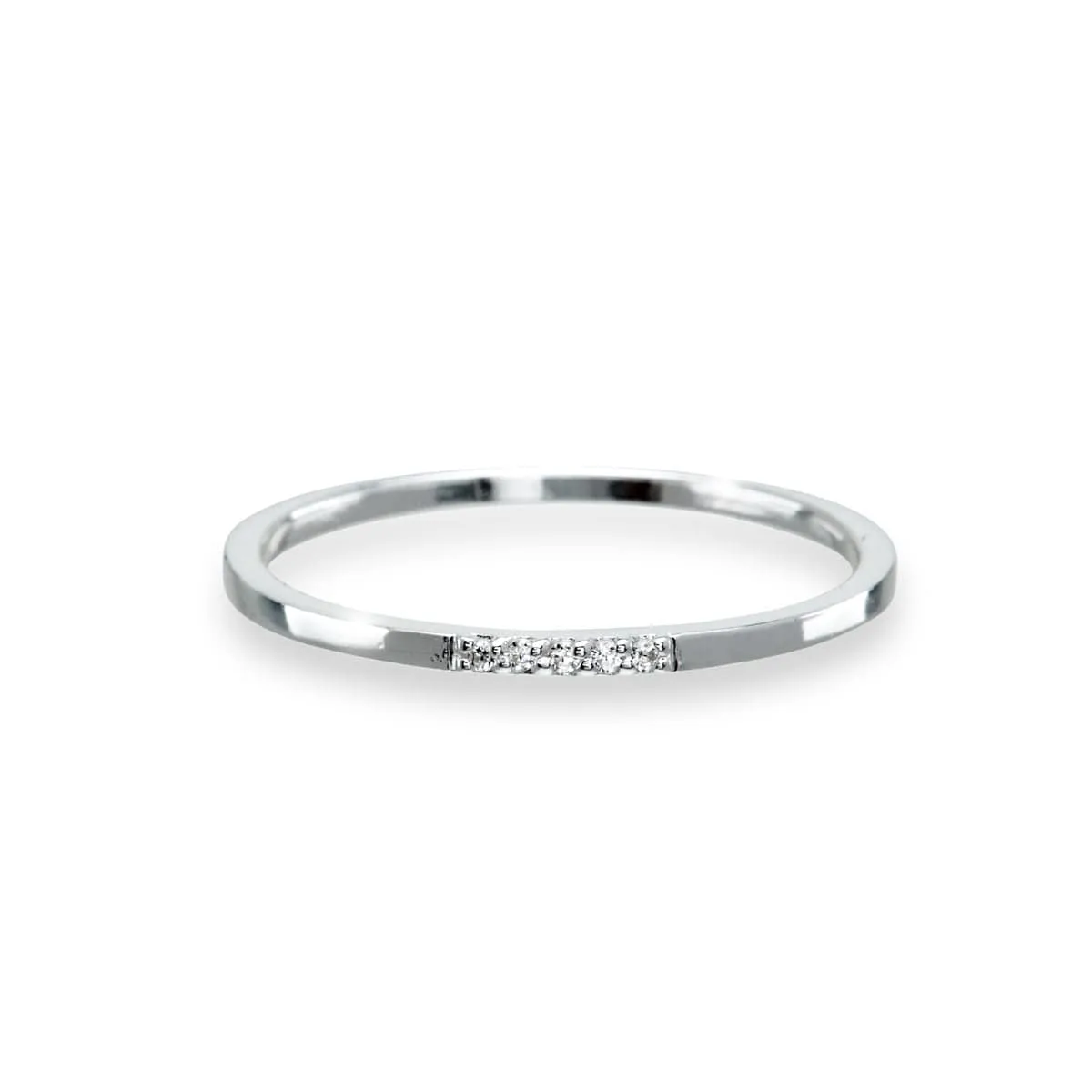 Cubic Zirconia and Sterling Silver Pavé Ring sold by Zulily product image thumbnail 2
