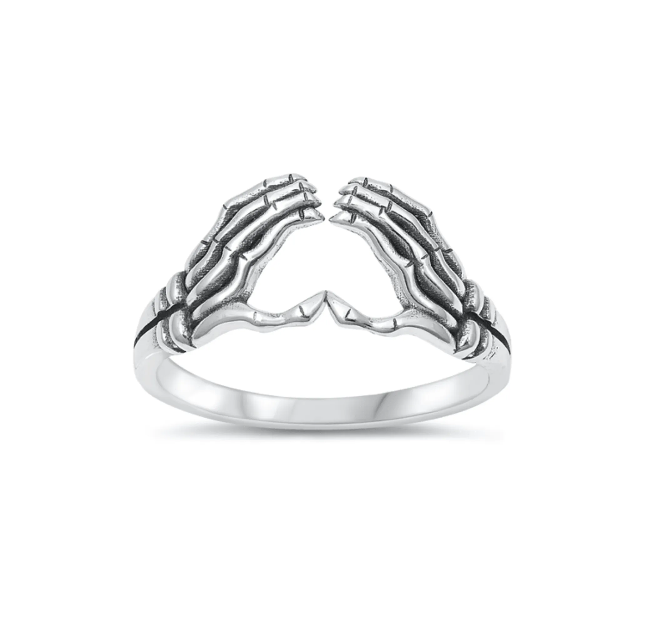 Sterling Silver Skeleton Hands Ring sold by Zulily product image thumbnail 5