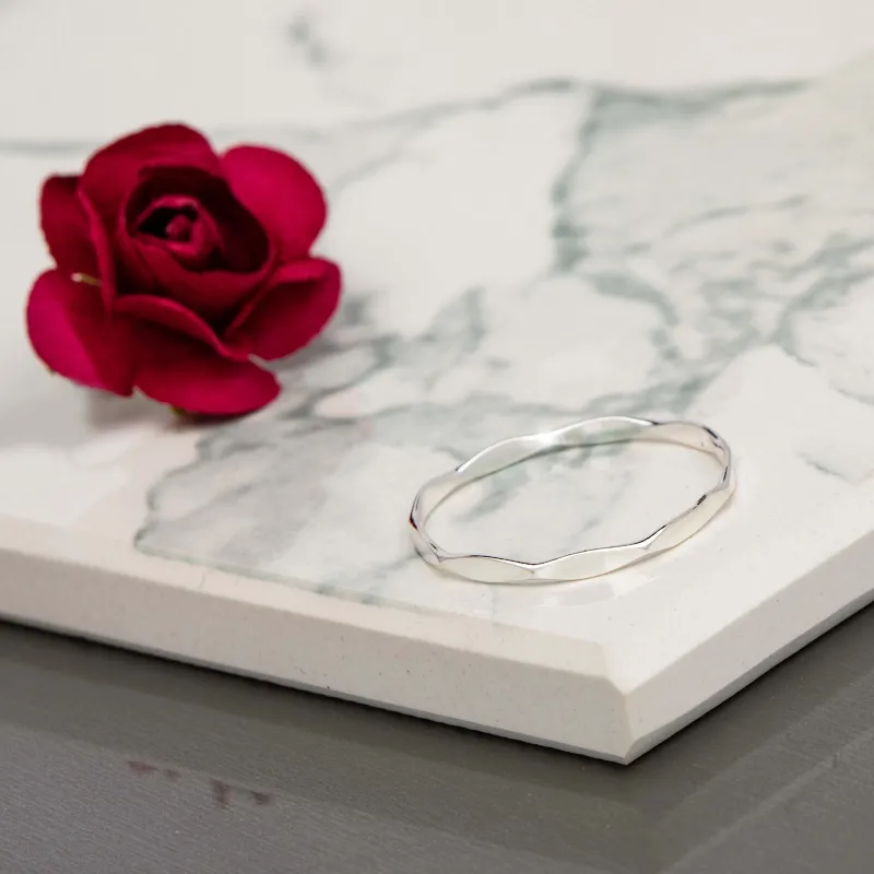 Sterling Silver Scalloped Ring sold by Zulily