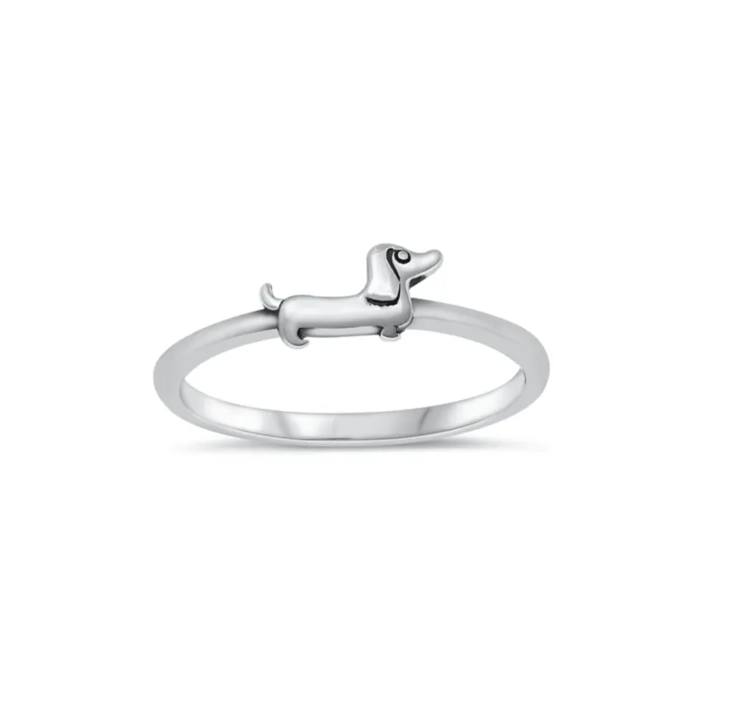 Sterling Silver Dachshund Dog Ring sold by Zulily