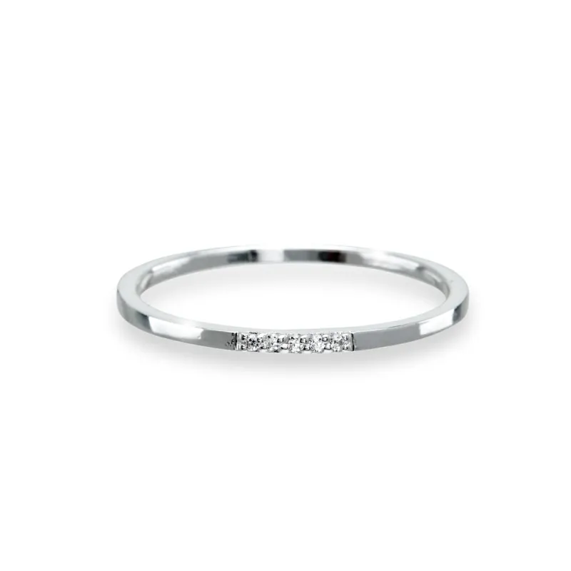 Cubic Zirconia and Sterling Silver Pavé Ring sold by Zulily