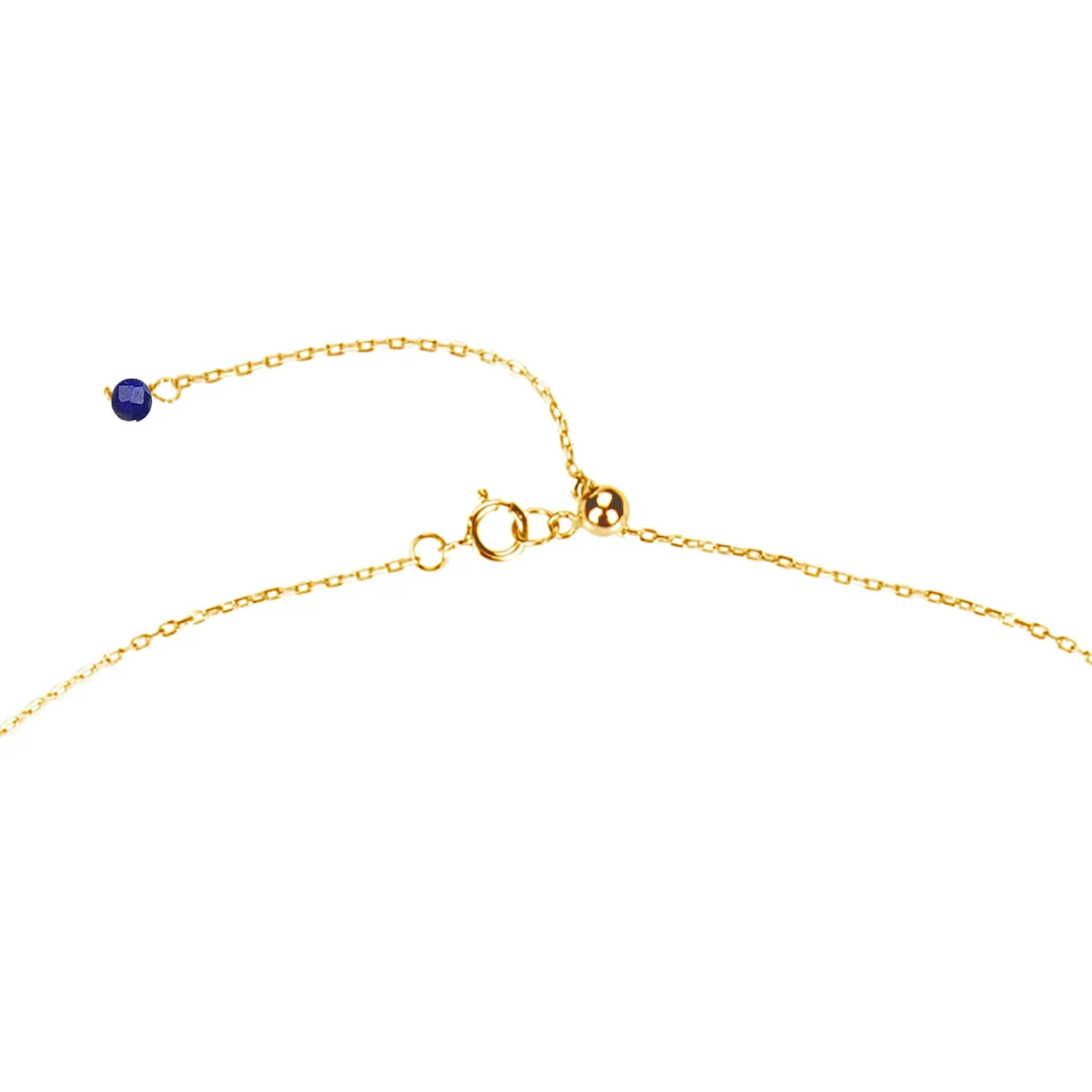 Lapis Lazuli and Freshwater Pearl 18K plated Sterling Silver Adjustable Pendant Necklace sold by Zulily product image thumbnail 4