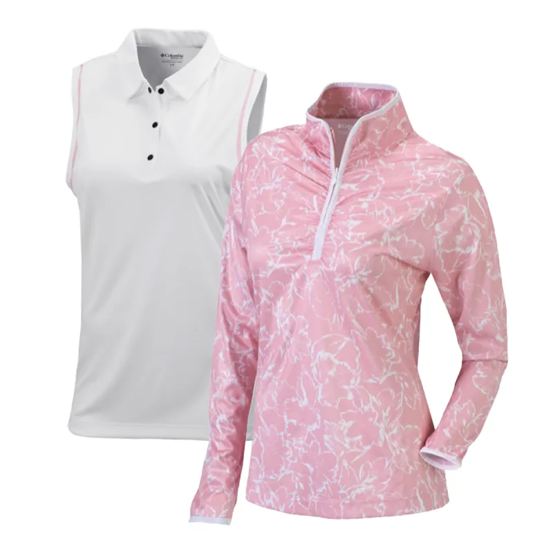 Columbia Women's Vintage Pink Twilight Pullover + White Bright Lights Tank sold by Zulily