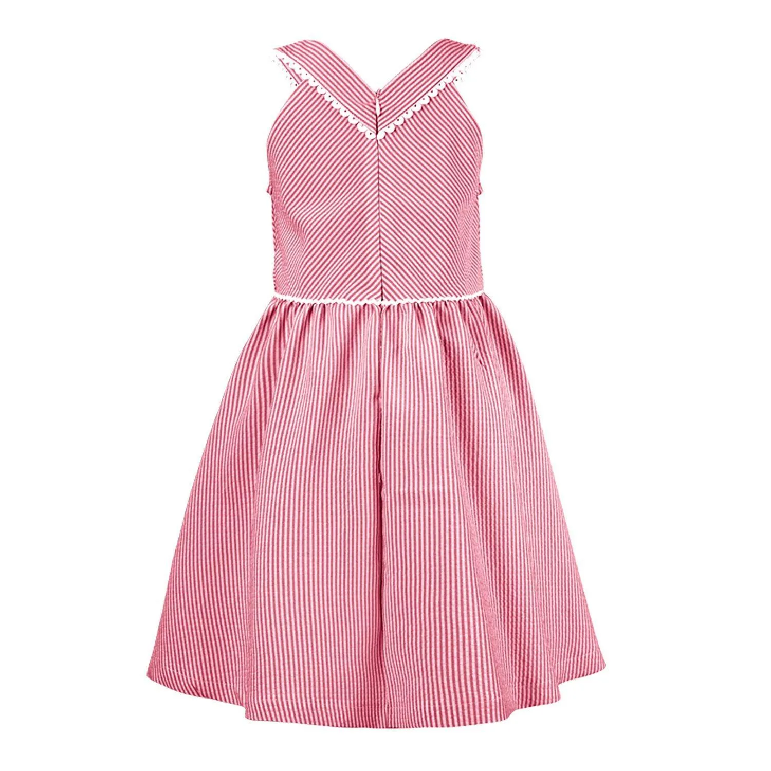Red & White Stripe Bow-Accent Sleeveless A-Line Dress sold by Zulily product image thumbnail 2
