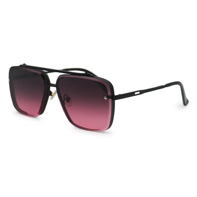 TopFoxx Bella - Ruby Oversized Squared Aviators Unisex Sunglasses made by Topfoxx
