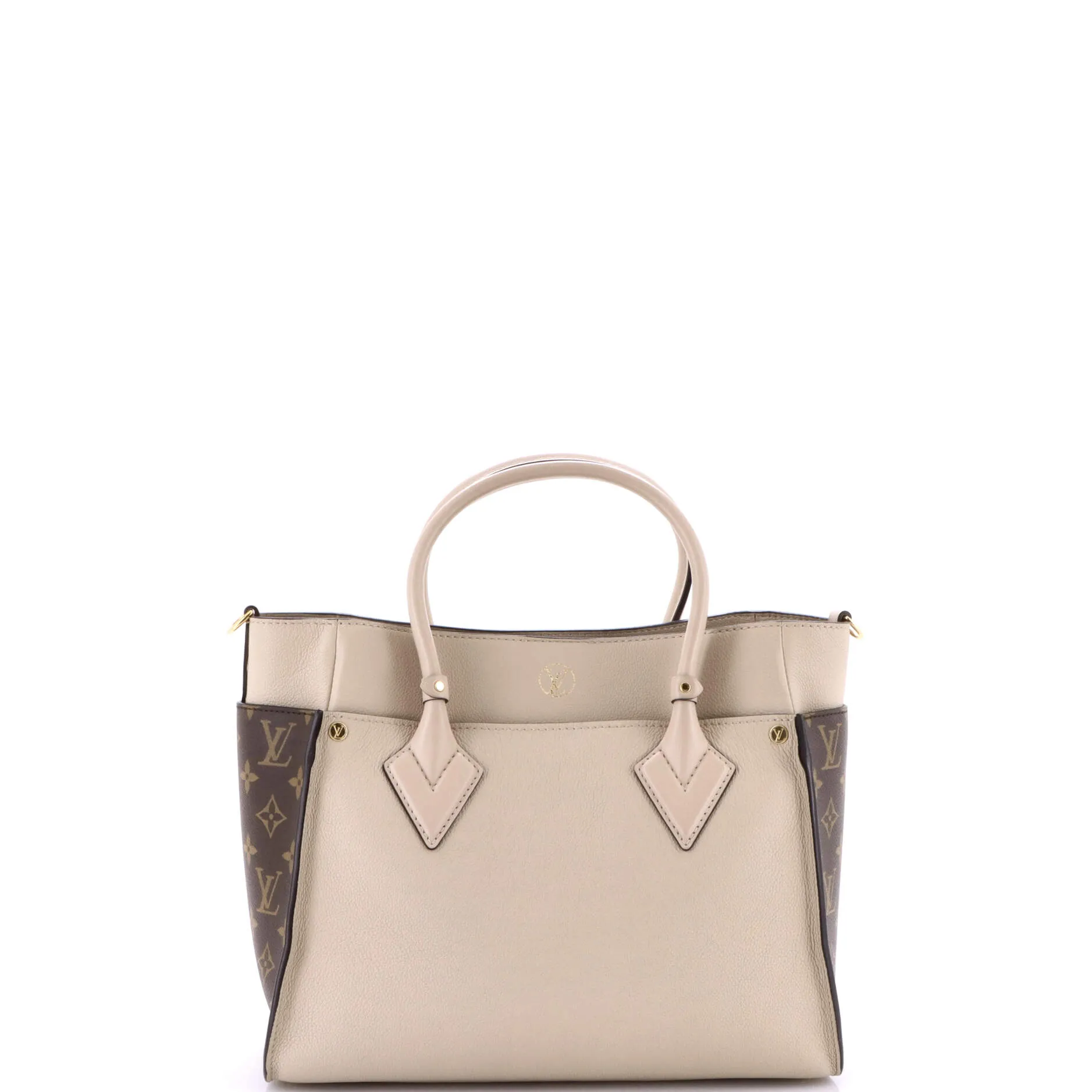 Pre-Loved Louis Vuitton On My Side Tote Leather with Monogram Canvas MM sold by Zulily product image thumbnail 3