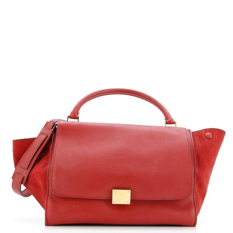 Pre-Loved Celine Trapeze Bag Leather Medium sold by Zulily