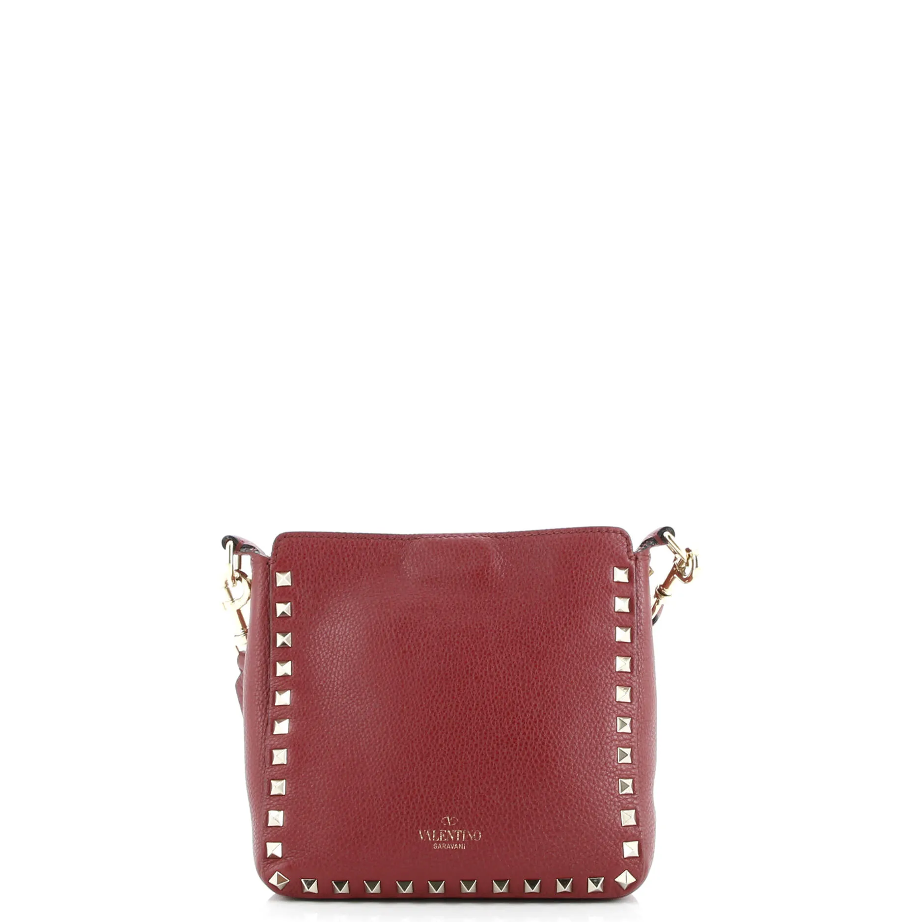 Pre-Loved Valentino Rockstud Flip Lock Messenger Bag Leather Mini sold by Zulily product image thumbnail 3