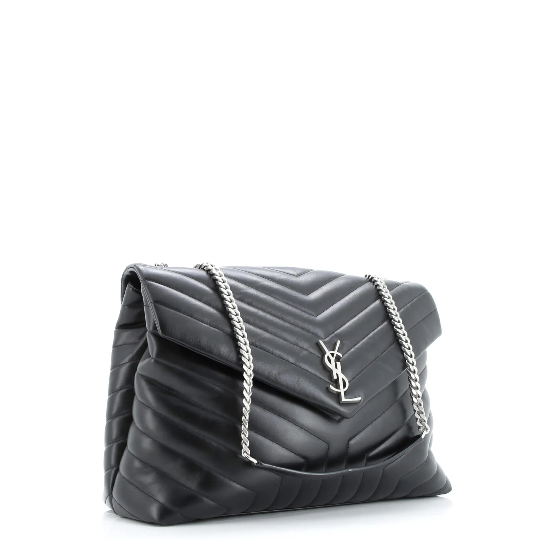 Pre-Loved Saint Laurent Loulou Shoulder Bag Matelasse Chevron Leather Large sold by Zulily product image thumbnail 2
