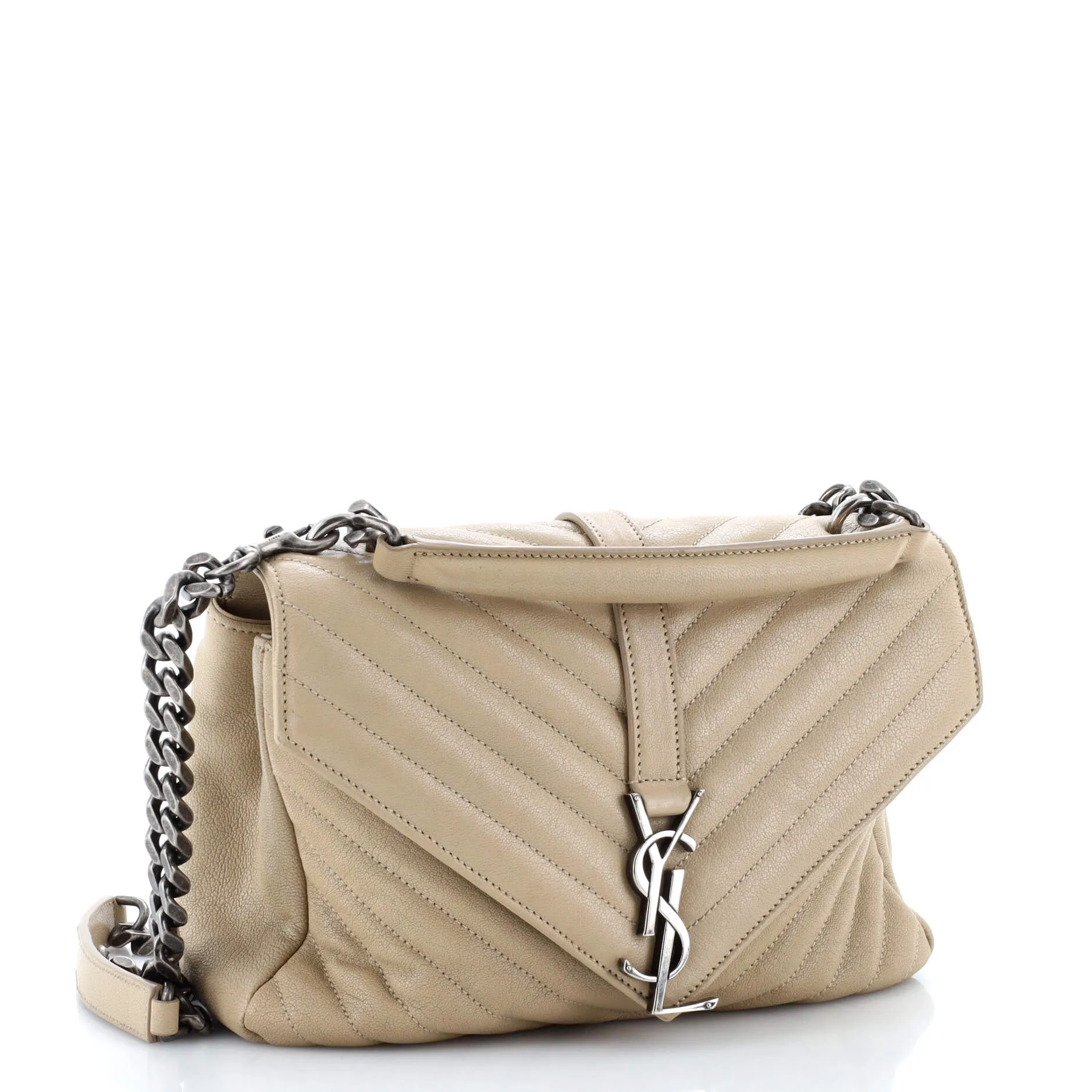 Pre-Loved Saint Laurent Classic Monogram College Bag Matelasse Chevron Leather Medium sold by Zulily product image thumbnail 2