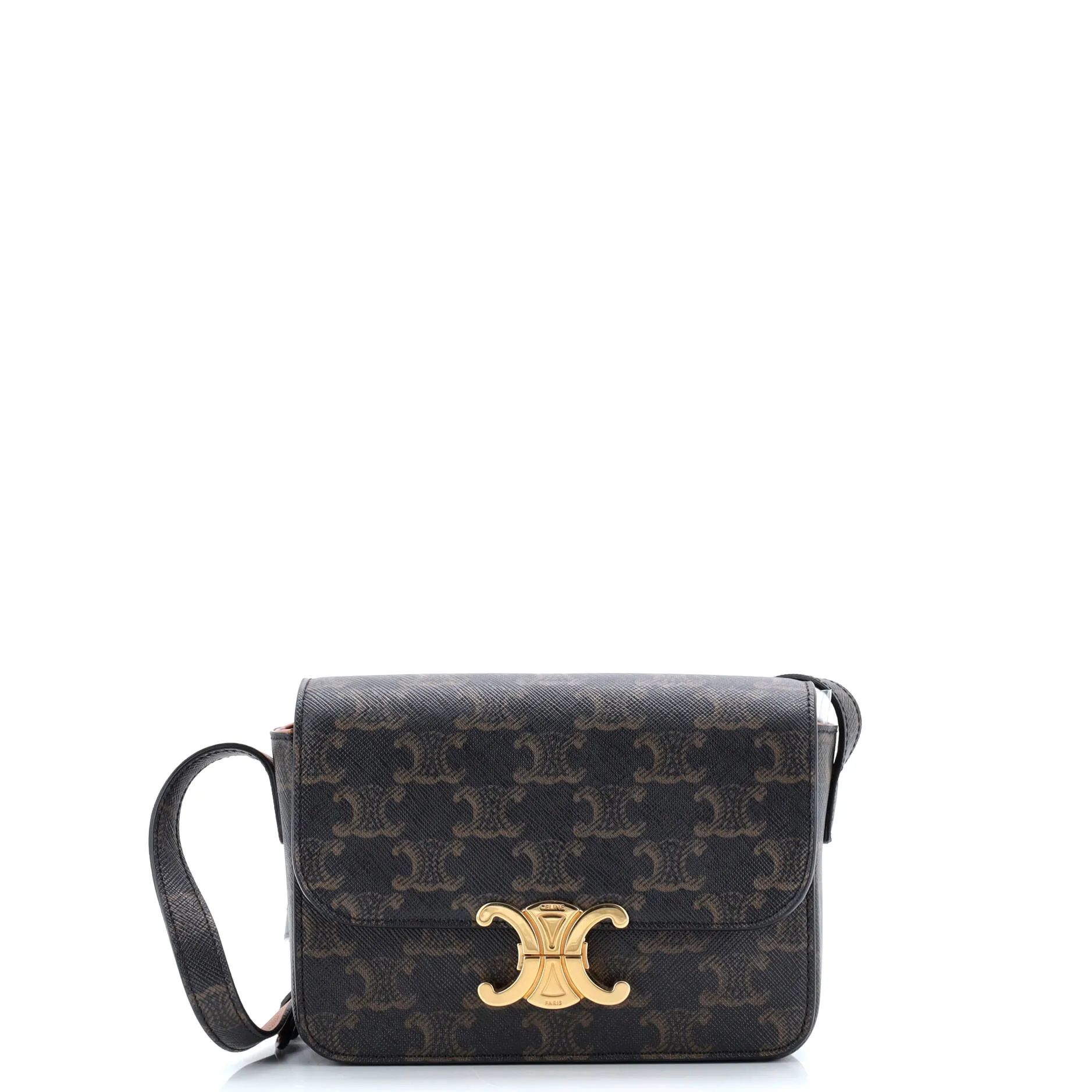 Pre-Loved Celine Triomphe Shoulder Bag Triomphe Coated Canvas Nano sold by Zulily