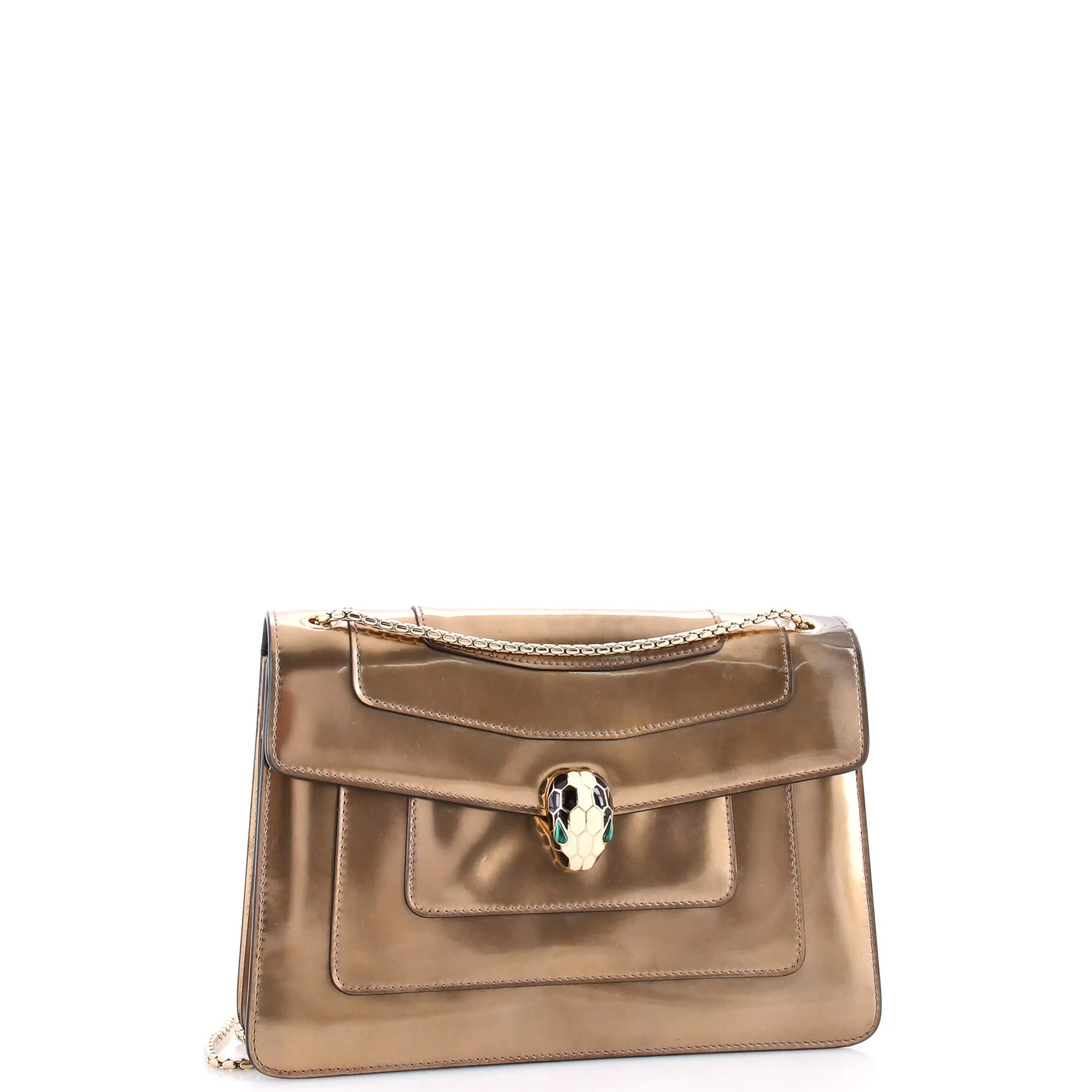 Pre-Loved Bvlgari Serpenti Forever Shoulder Bag Patent Medium sold by Zulily product image thumbnail 3