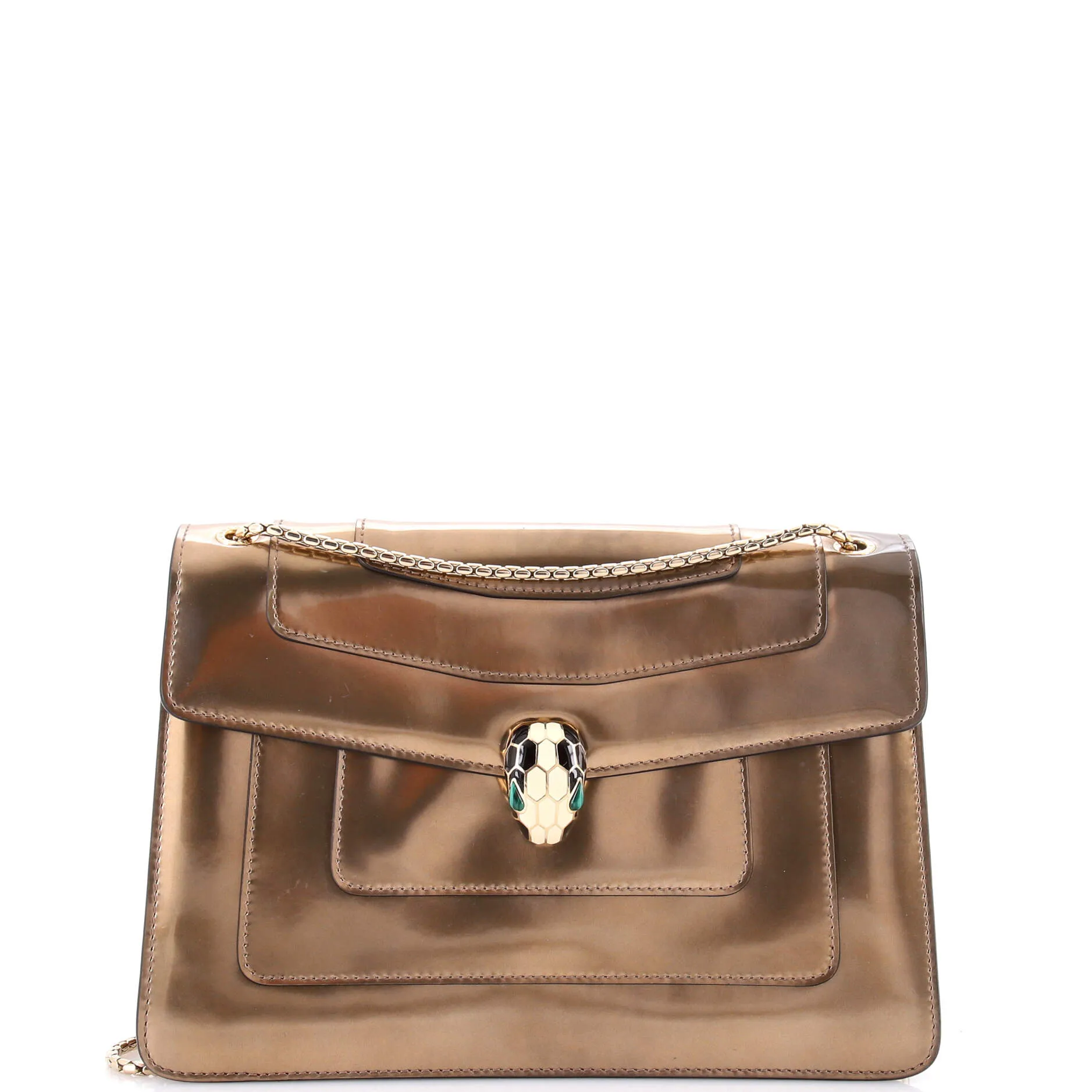 Pre-Loved Bvlgari Serpenti Forever Shoulder Bag Patent Medium sold by Zulily