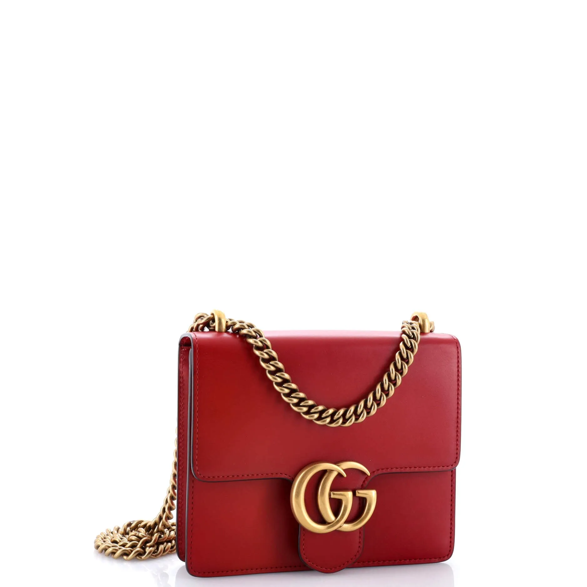 Pre-Loved Gucci GG Marmont Chain Shoulder Bag Leather Small sold by Zulily product image thumbnail 2