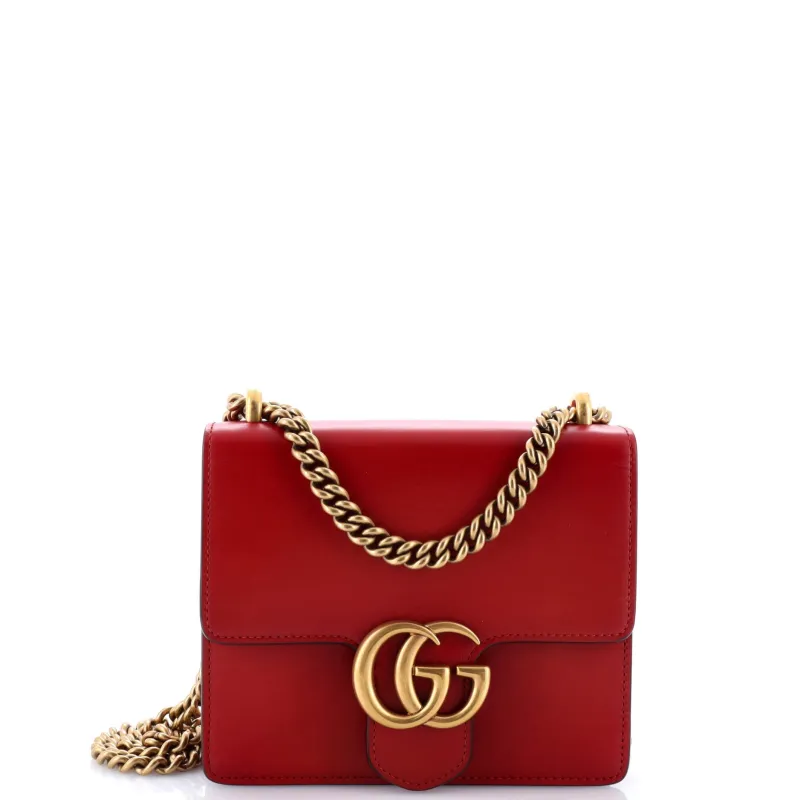 Pre-Loved Gucci GG Marmont Chain Shoulder Bag Leather Small sold by Zulily