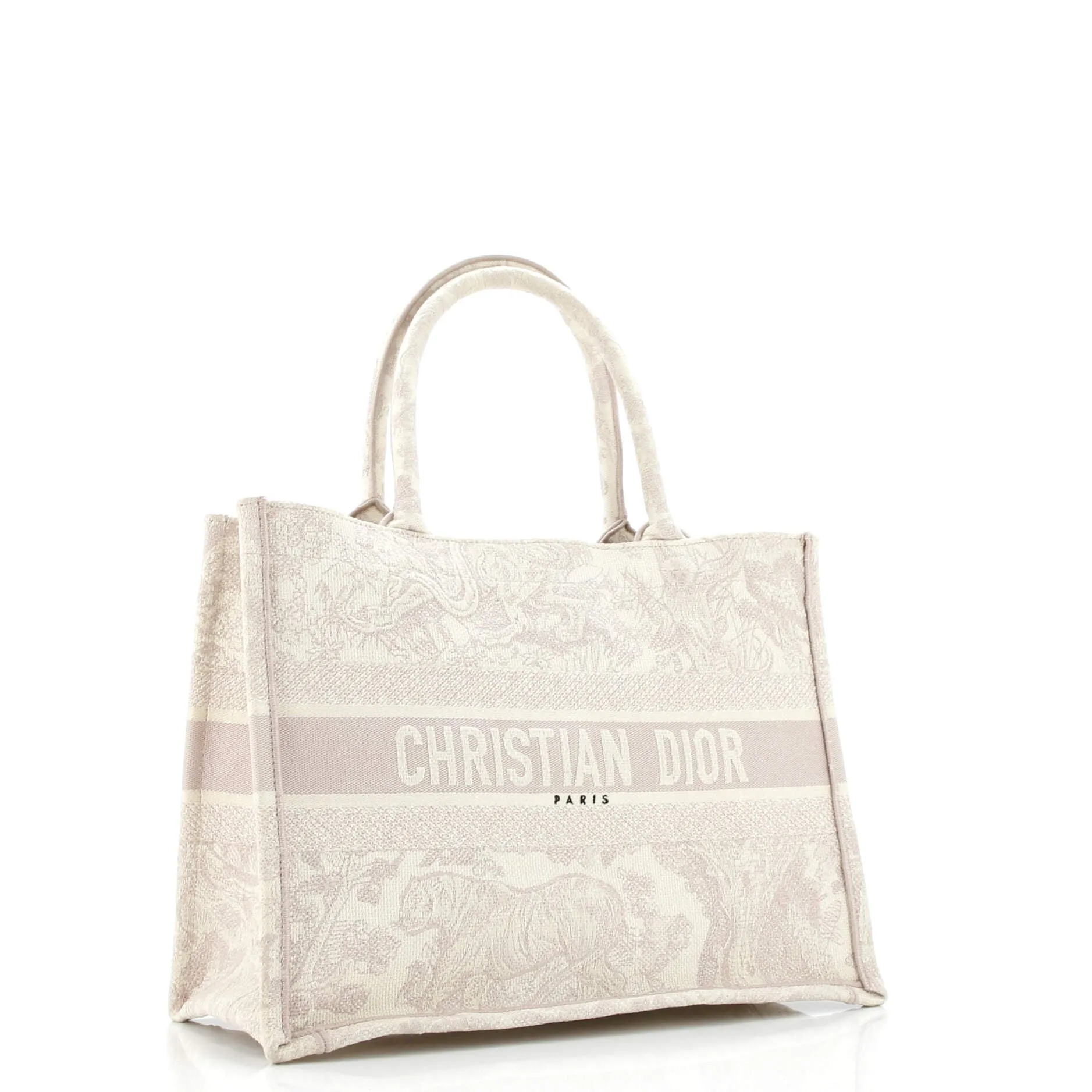 Pre-Loved Christian Dior Book Tote Embroidered Canvas Medium sold by Zulily product image thumbnail 2