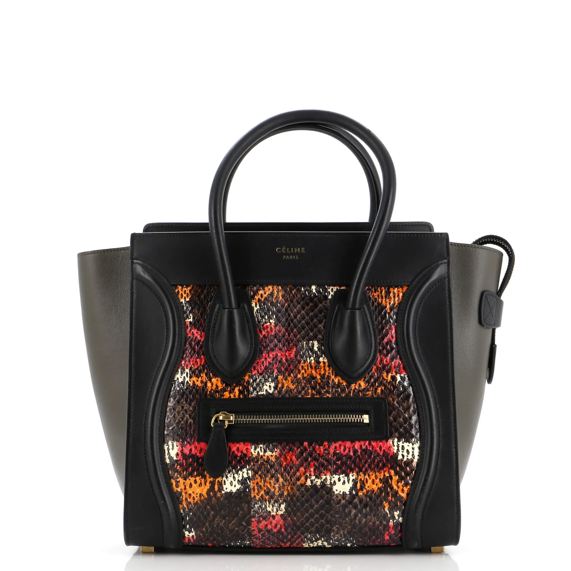 Pre-Loved Celine Luggage Bag Python and Leather Micro sold by Zulily