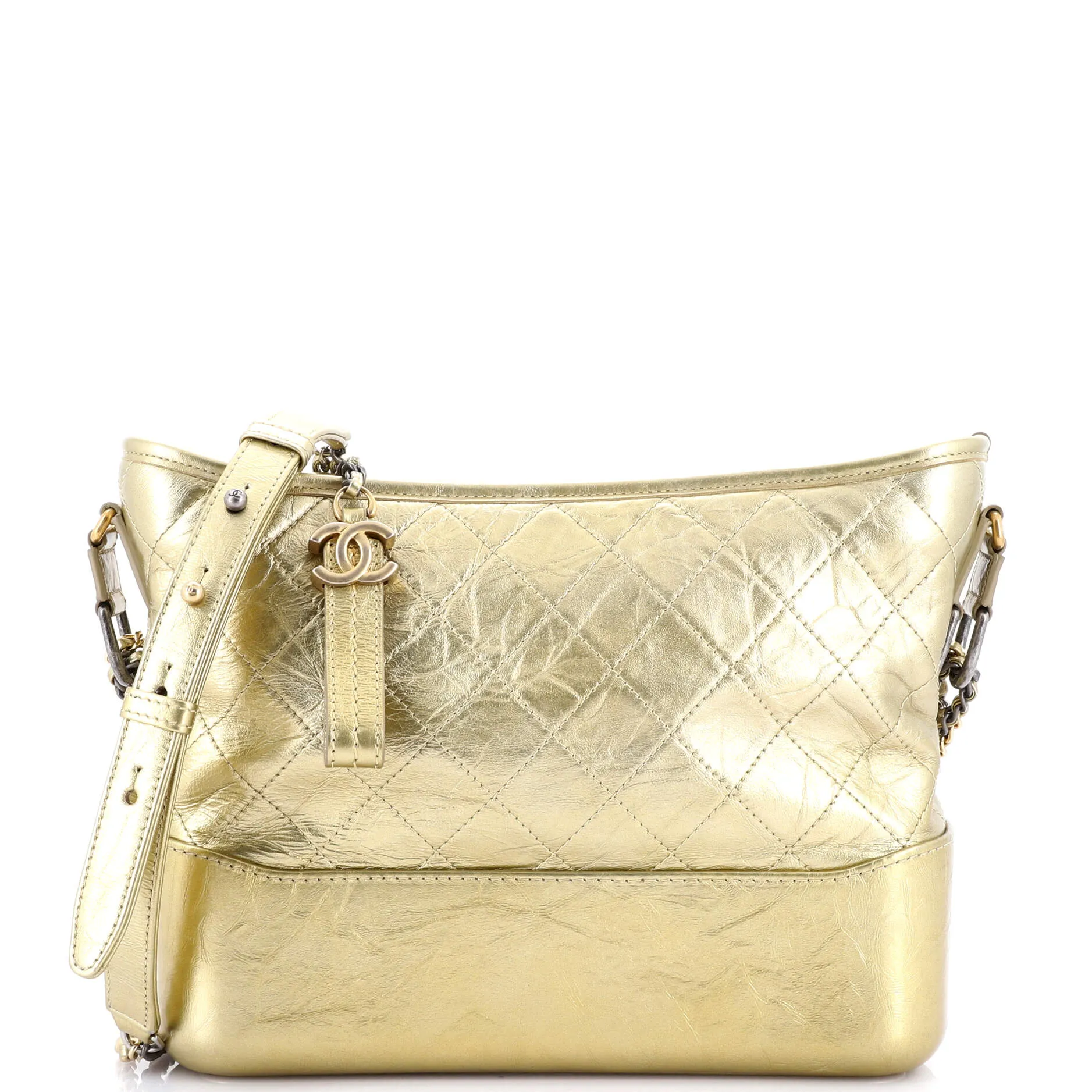 Pre-Loved Chanel Gabrielle Hobo Quilted Aged Calfskin Medium sold by Zulily