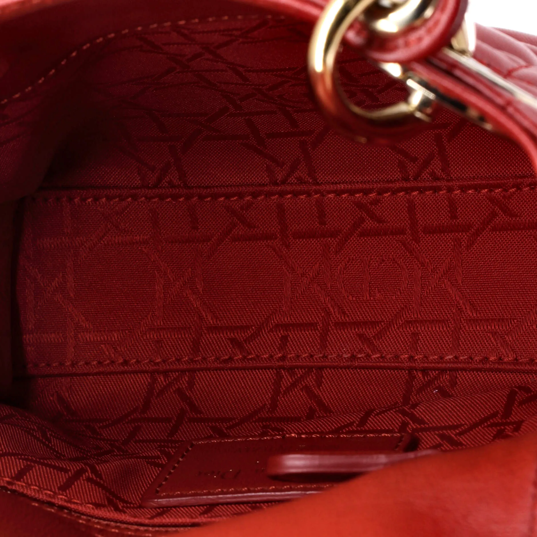 Pre-Loved Christian Dior Lady Dior Bag Cannage Quilt Lambskin Mini sold by Zulily product image thumbnail 5