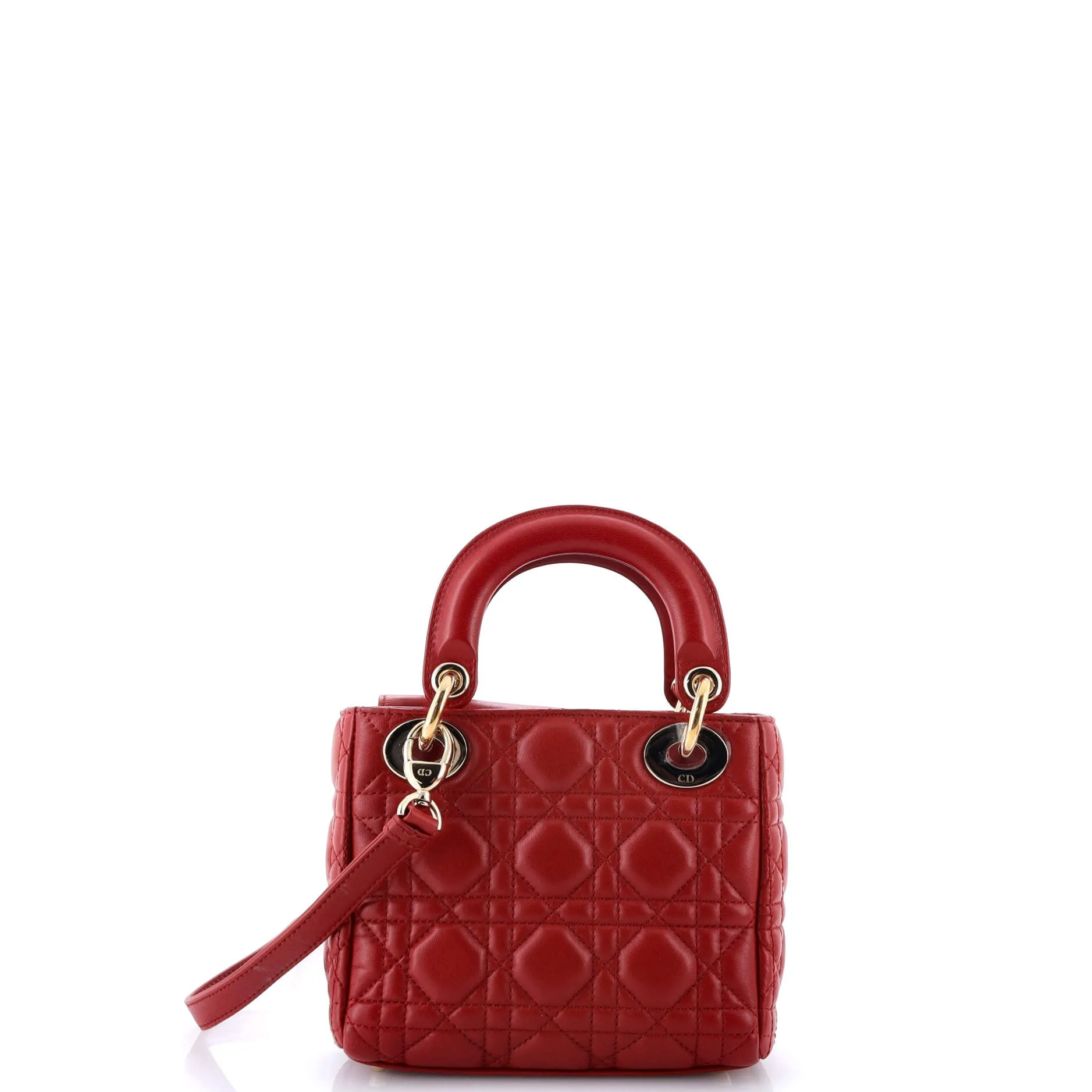 Pre-Loved Christian Dior Lady Dior Bag Cannage Quilt Lambskin Mini sold by Zulily product image thumbnail 3