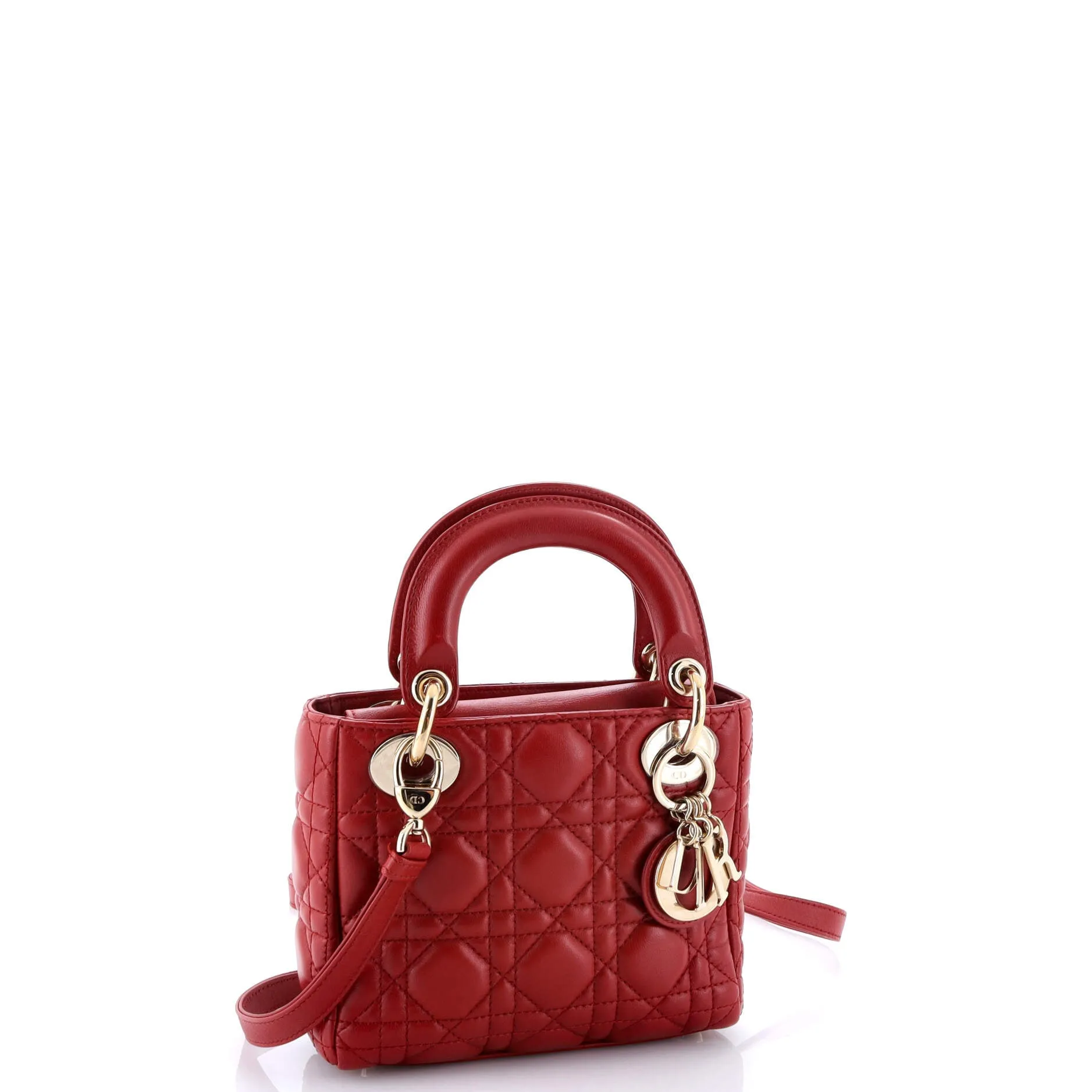 Pre-Loved Christian Dior Lady Dior Bag Cannage Quilt Lambskin Mini sold by Zulily product image thumbnail 2