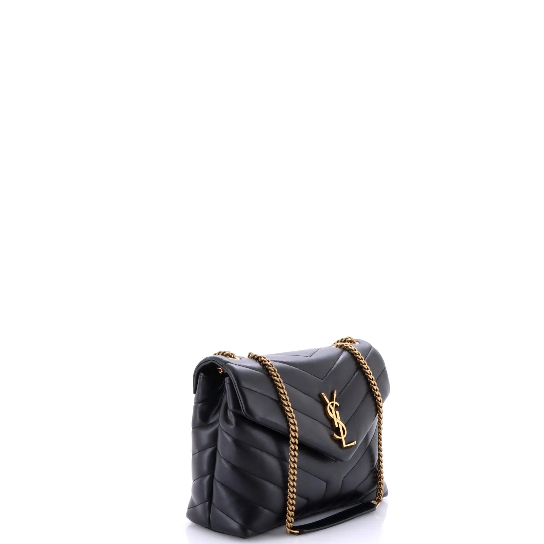 Pre-Loved Saint Laurent Loulou Shoulder Bag Matelasse Chevron Leather Small sold by Zulily product image thumbnail 2