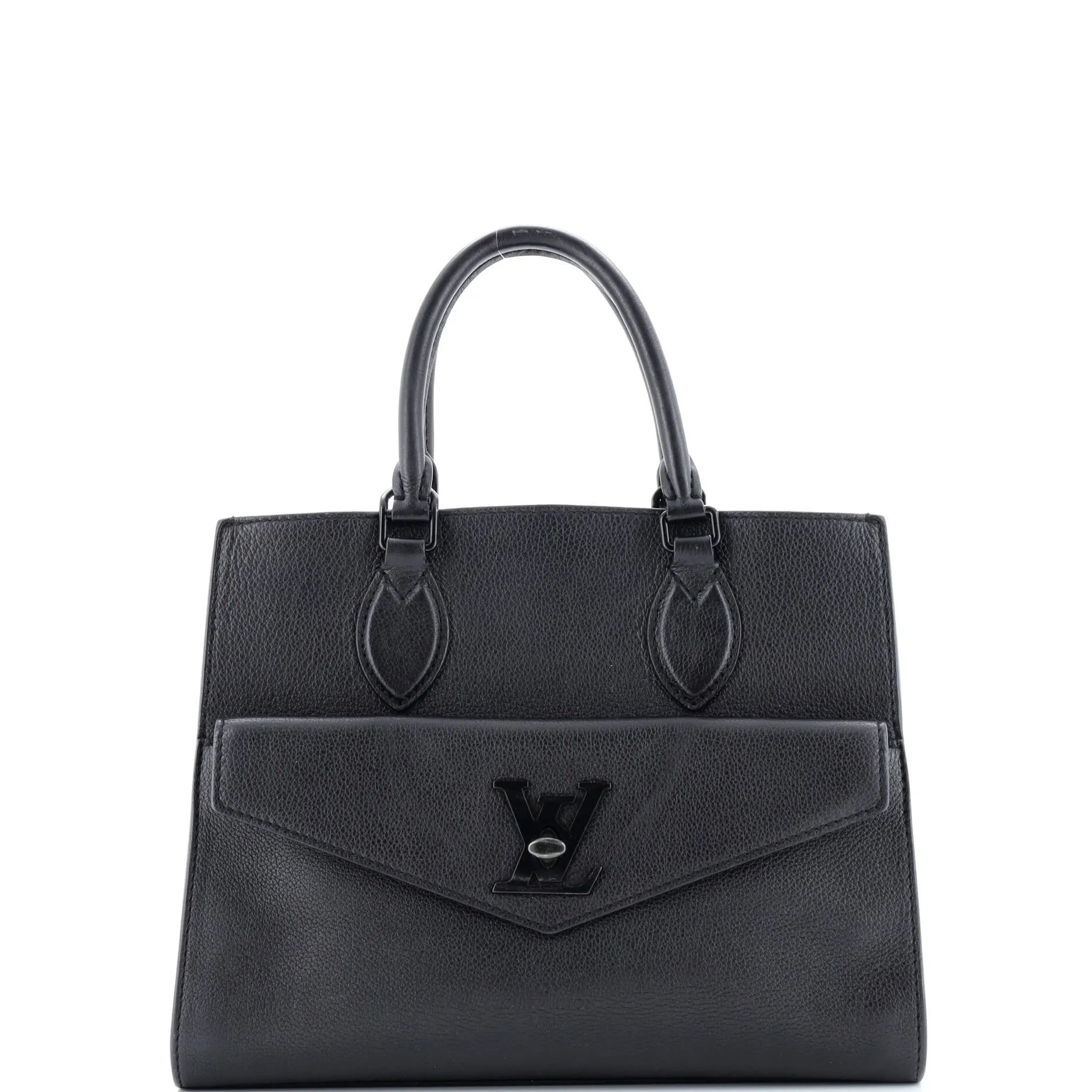 Pre-Loved Louis Vuitton Lockme Monochrome Tote Leather PM sold by Zulily