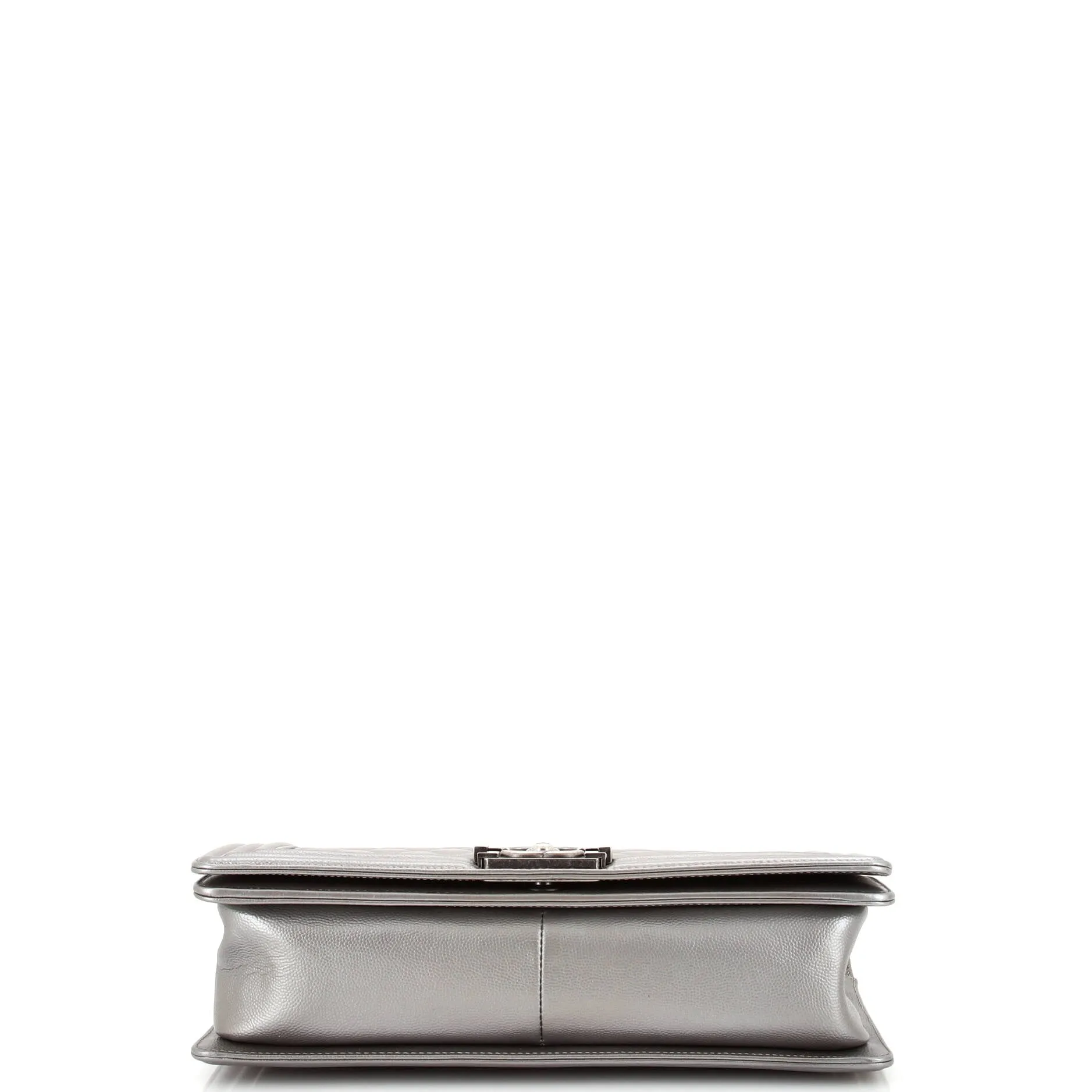 Pre-Loved Chanel Boy Flap Bag Quilted Caviar New Medium sold by Zulily product image thumbnail 4