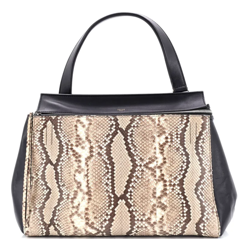 Pre-Loved Celine Edge Bag Python and Leather Medium sold by Zulily