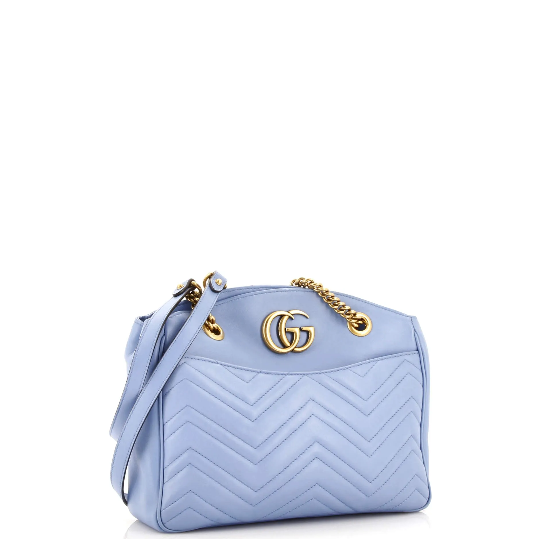 Pre-Loved Gucci GG Marmont Chain Tote Matelasse Leather Medium sold by Zulily product image thumbnail 2