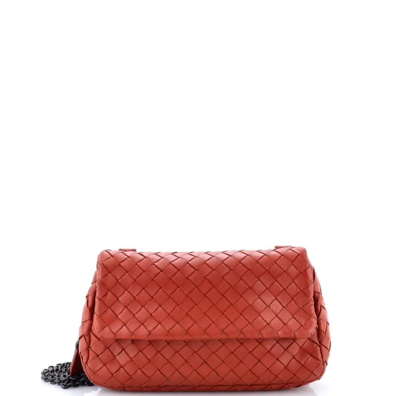 Pre-Loved Bottega Veneta Expandable Chain Crossbody Bag Intrecciato Nappa Small sold by Zulily