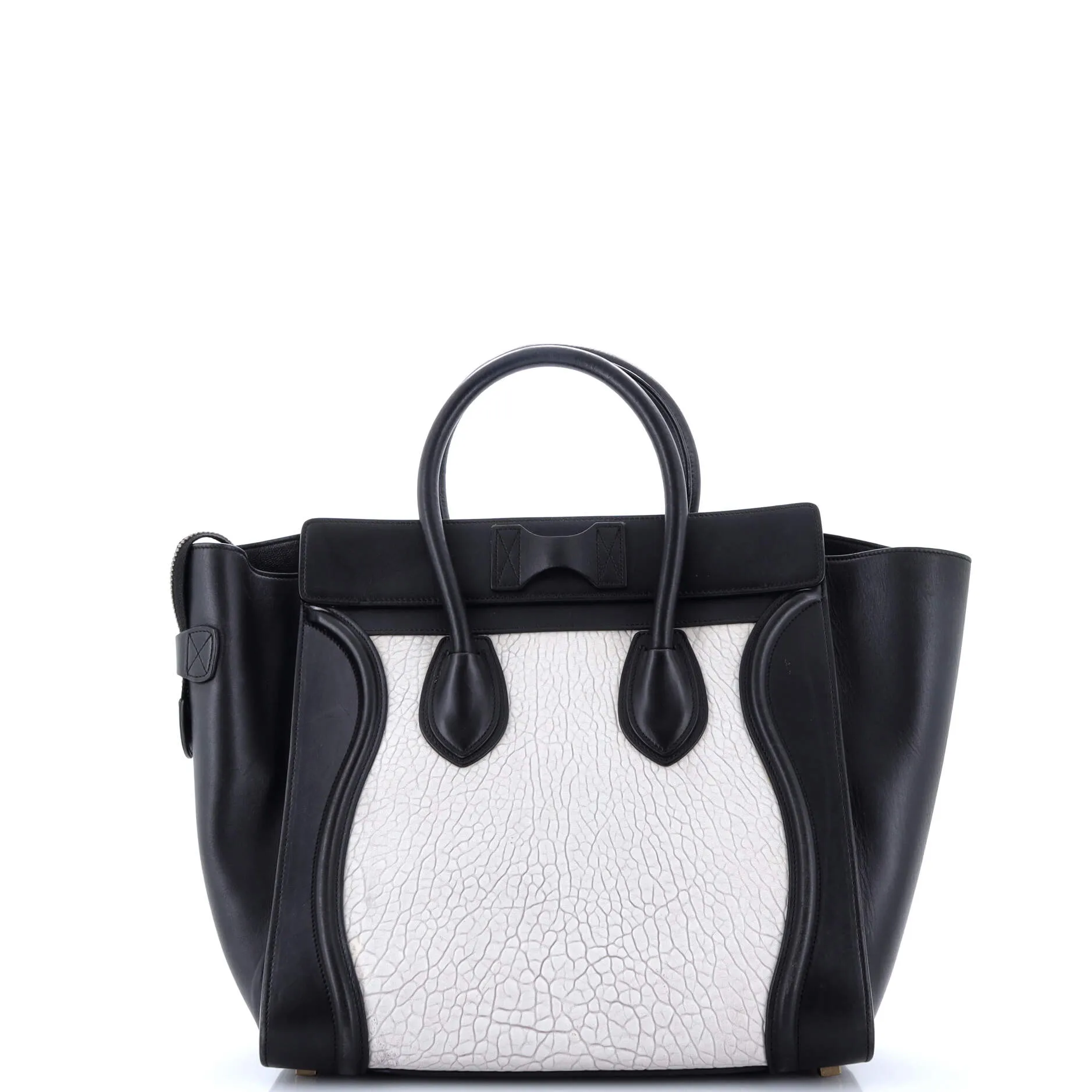 Pre-Loved Celine Bicolor Luggage Bag Crocodile Embossed Leather Mini sold by Zulily product image thumbnail 3